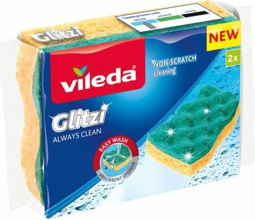 Vileda Glitzi Always Clean Reinigungsschwamm, 2 Stück