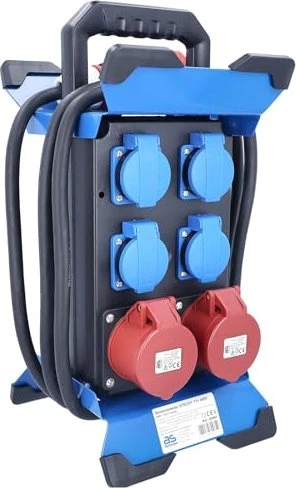 as-Schwabe mobiler Stromverteiler STECKY 11+, 6-fach, 2.5m