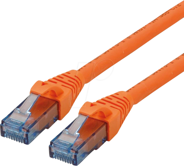 Roline / Secomp GHMT Patchkabel, Cat6a, U/UTP, RJ-45/RJ-45, 0.3m, orange