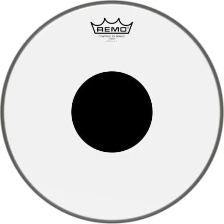 Remo Controlled Sound Clear Black Dot 13"