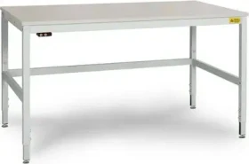 Manuflex Cantolab ESD-Arbeitstisch 120x80cm lichtgrau/grausilber