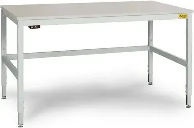 Manuflex Cantolab ESD-Arbeitstisch 120x80cm lichtgrau/grausilber
