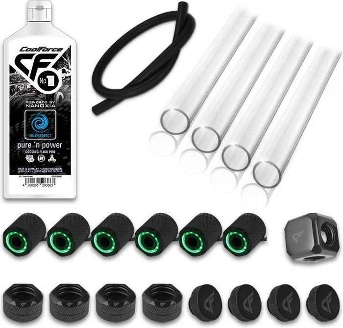 Nanoxia PETG Starter Pack 16/13mm grün beleuchtet