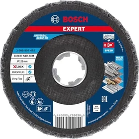 Bosch Professional EXPERT X-LOCK N475 SCM Fächerschleifscheibe sehr fein, 125x22.23mm, 1 Stück