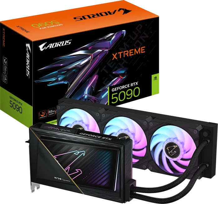 GIGABYTE AORUS GeForce RTX 5090 Xtreme Waterforce 32G, 32GB GDDR7, HDMI, 3x DP