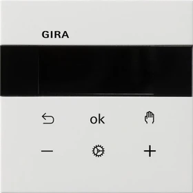 Gira System 3000 Raumtemperaturregler BT, reinweiß glänzend