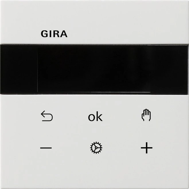Gira System 3000 Raumtemperaturregler BT, reinweiß glänzend