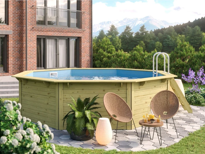 Karibu Modell X2 Frame Pool Set achteckig 428x428x121cm
