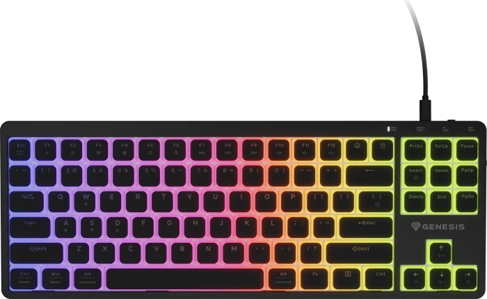 Genesis Thor 430 TKL, schwarz, LEDs RGB, hot-swap, Silent Low-Profile Linear, USB, US