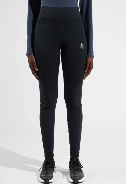 Odlo Zeroweight Warm Tights Laufhose lang schwarz (Damen)