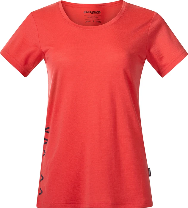 Bergans Vaagaa Adventure Merino Funktionsshirt kurzarm peachy red (Damen)