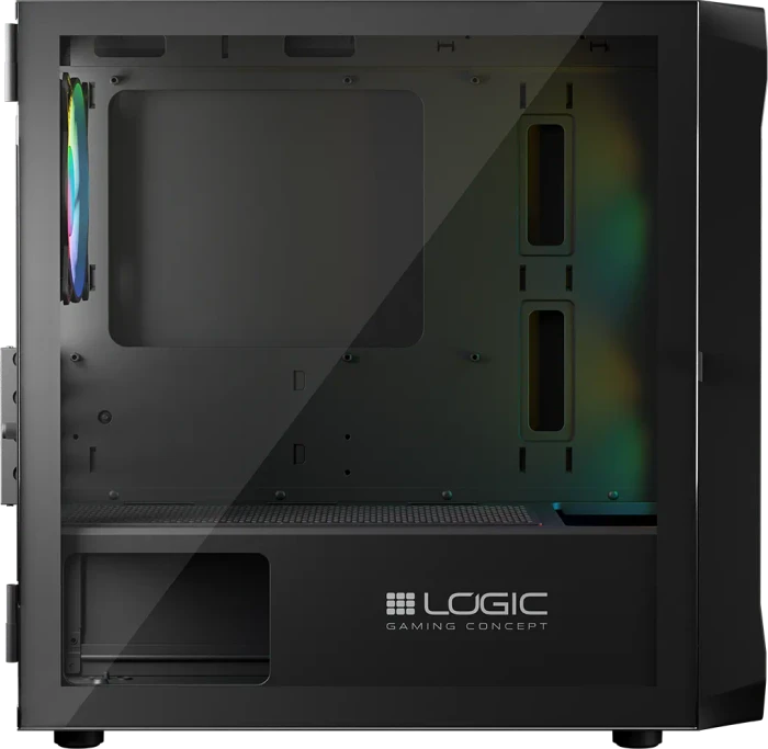 Logic Concept Portos ARGB Mini Black, Glasfenster