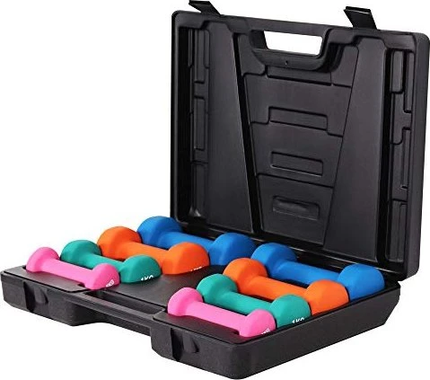 Gorilla Sports Hexagon Neopren Koffer Kurzhantel 31kg