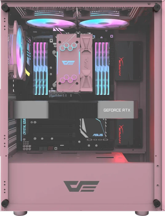 DarkFlash DK100 Pink, Glasfenster