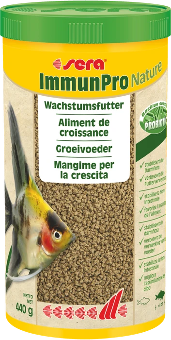 sera ImmunPro Nature, probiotisches Wachstumsfutter für Zierfische, 440g, 1l