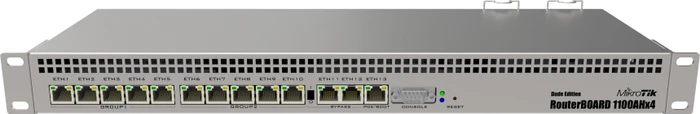 MikroTik RouterBOARD Rackmount Gigabit Router, 13x RJ-45, PoE, Dude Edition