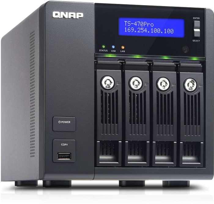 QNAP Turbo Station TS-470 Pro, 2GB RAM, 2x RJ-45 1000Base-T, 2x USB-A 3.0