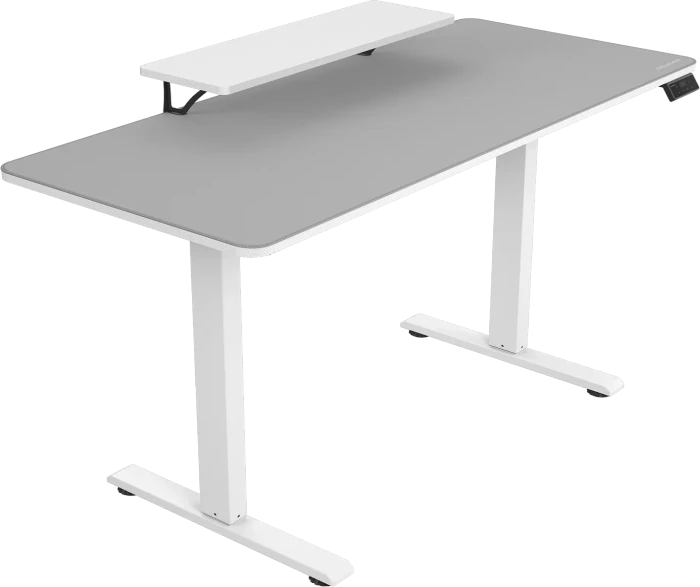 Cougar E-Star 140 Gaming Desk elektrisch höhenverstellbarer Sitz-Steh-Schreibtisch 140x60cm weiß/weiß