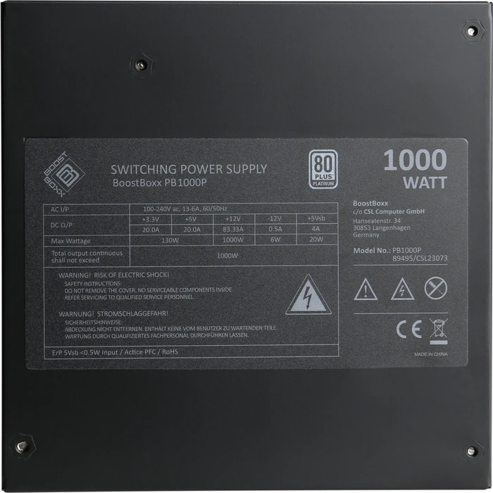 BoostBoxx Power Boost 1000P 1000W, ATX 3.0