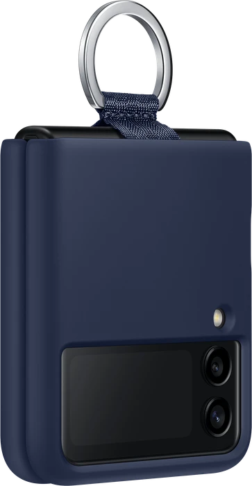 Samsung Silicone Cover with Ring für Galaxy Z Flip 3 5G navy