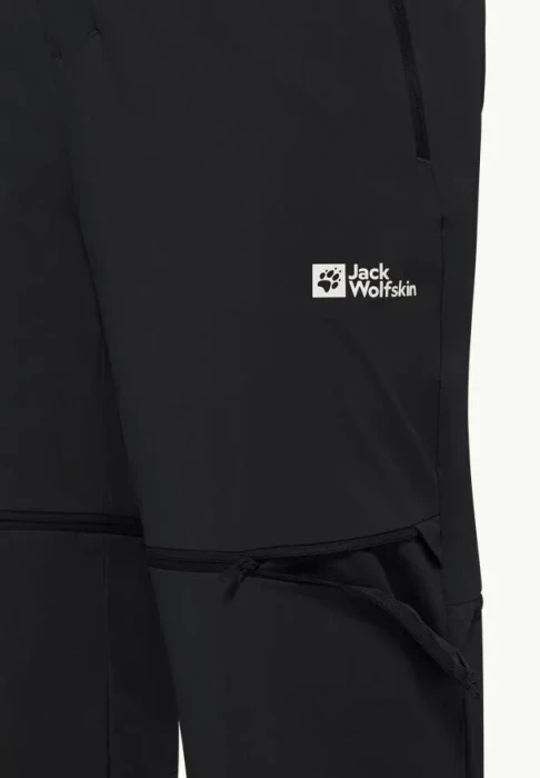 Jack Wolfskin Hikeout Zip-Off Hose lang schwarz (Herren)