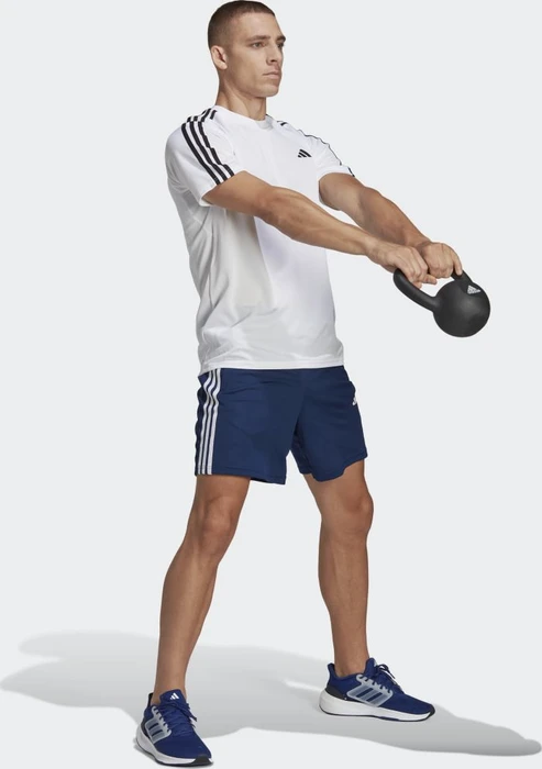 adidas Train Essentials Piqué 3-Streifen Trainingshose kurz dark blue/white (Herren)
