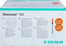 B.Braun Omnican 100 Insulin Einmalkanüle U-10 8mm,   100 Stück