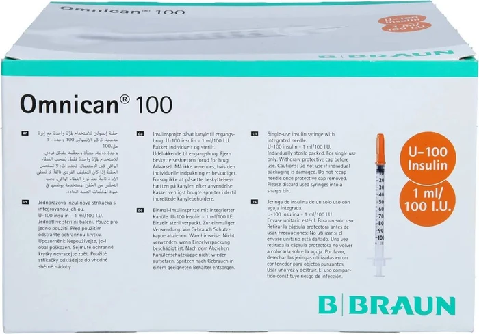 B.Braun Omnican 100 Insulin Einmalkanüle U-10