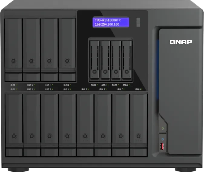 QNAP QuTS hero TVS-AIh1688ATX-U9-48G, 48GB RAM ECC, 2x RJ-45 10GBase-T, 2x RJ-45 2.5GBase-T