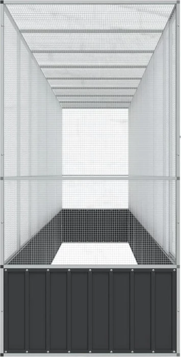 vidaXL Voliere, silber/grau, 834.5x212x107cm