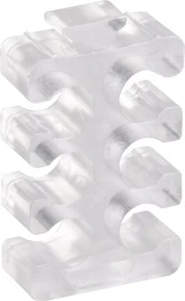 SilverStone PP09 Kabelkamm Set, transparent, 20er-Pack