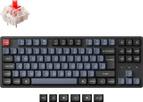 Keychron K8 Pro, TKL, PBT, schwarz, LEDs RGB, hot-swap, Gateron G Pro RED, USB/Bluetooth, DE (K8P-J1P-DE)