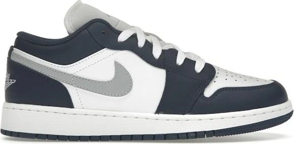 Nike Air Jordan 1 Low white/midnight navy/wolf grey (Junior)