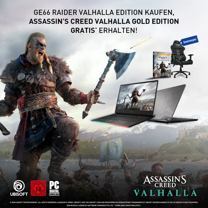 MSI GE66 Raider Valhalla Limited Edition 10SFS-640, Core i7-10875H, 16GB RAM, 1TB SSD, GeForce RTX 2070, DE