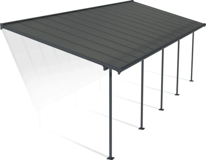 Palram Canopia Capri Terrassenüberdachung grau