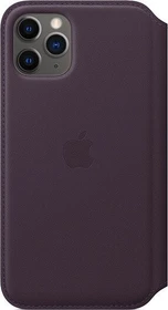 Apple Leder Folio Case für iPhone 11 Pro Aubergine
