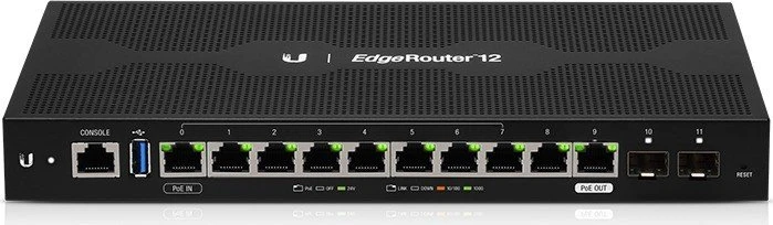 Ubiquiti EdgeRouter 12 Desktop Gigabit Router, 10x RJ-45, 2x SFP, 20W passiv PoE