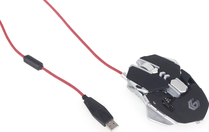 Gembird Gaming Mouse 05 schwarz/silber, USB