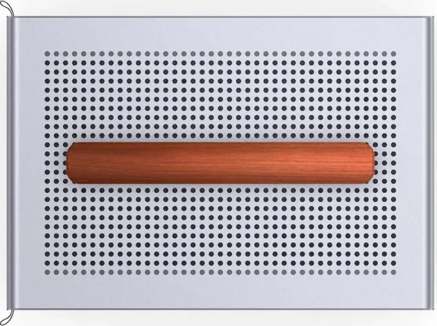 Jonsbo T7 Silver, silber/braun, Glasfenster