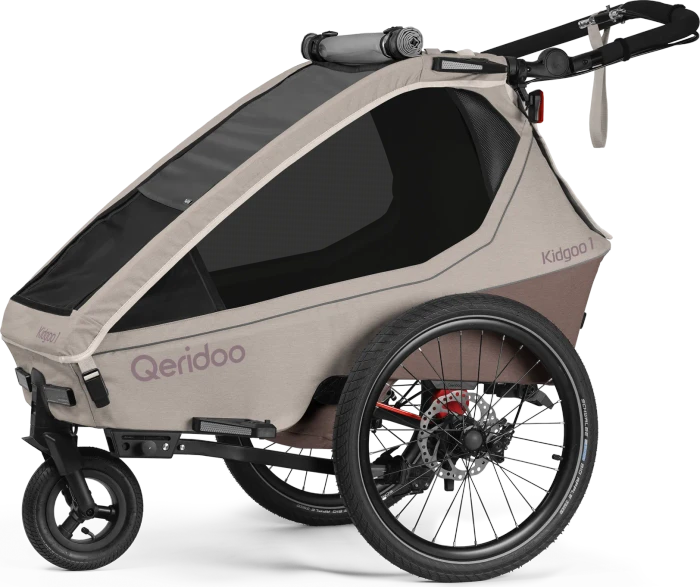 Qeridoo Kidgoo 1 Pro Gen 2 Fahrradanhänger barista brown (Modell 2026)