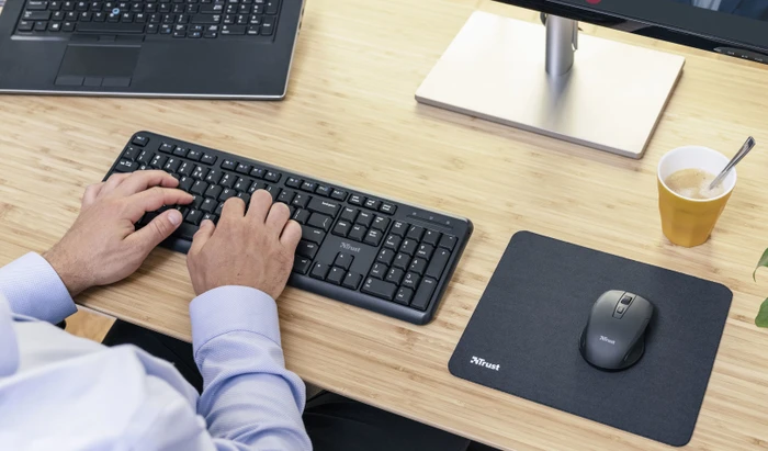 Trust TK-350 Silent Wireless Keyboard, schwarz, USB, DE