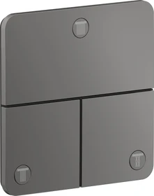 Hansgrohe Axor ShowerSelect ID softsquare Kontrollfeld Ventil für 3 Verbraucher polished black chrome