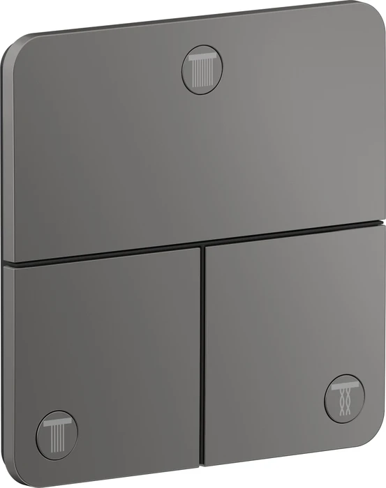 Hansgrohe Axor ShowerSelect ID softsquare Kontrollfeld Ventil für 3 Verbraucher polished black chrome