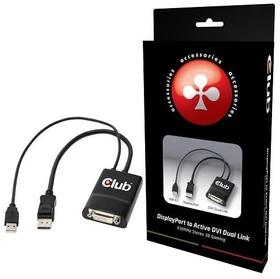 Club 3D aktiver DisplayPort/Dual-Link DVI Adapter 330MHz