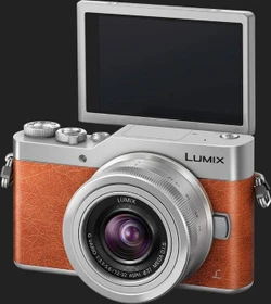 Panasonic Lumix DC-GX800 orange mit Objektiv Lumix G Vario 12-32mm 3.5-5.6 ASPH OIS