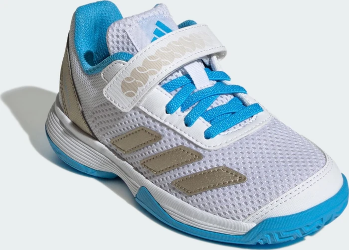 adidas Courtflash Hook-and-Loop cloud white/cyber metallic/lucid aquamarine (Junior)