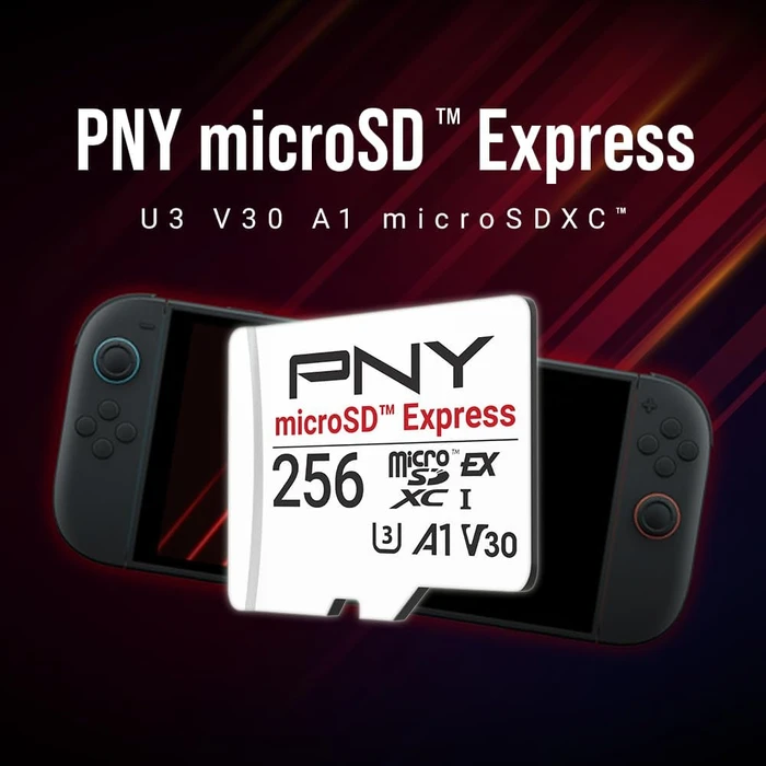 PNY microSD Express R890/W750 256GB, UHS-I U3, A1, Class 10, SD Express EX I