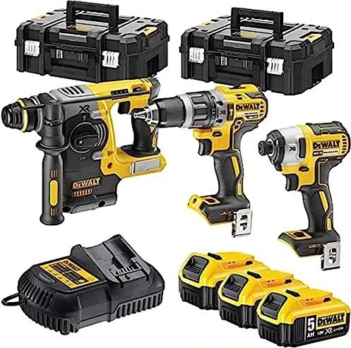 DeWalt DCK368P3T 18V XR Kombopack Akku-Maschinenset inkl. Koffer + 3 Akkus 5.0Ah