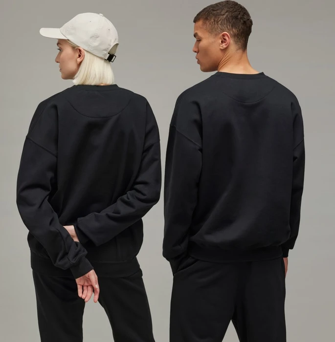adidas Y-3 Brushed Terry Crew Sweatshirt schwarz