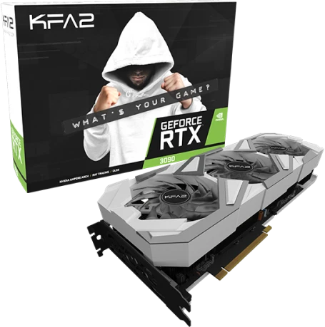 KFA2 GeForce RTX 3090 EX Gamer White (1-Click OC), 24GB GDDR6X, HDMI, 3x DP